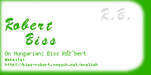 robert biss business card